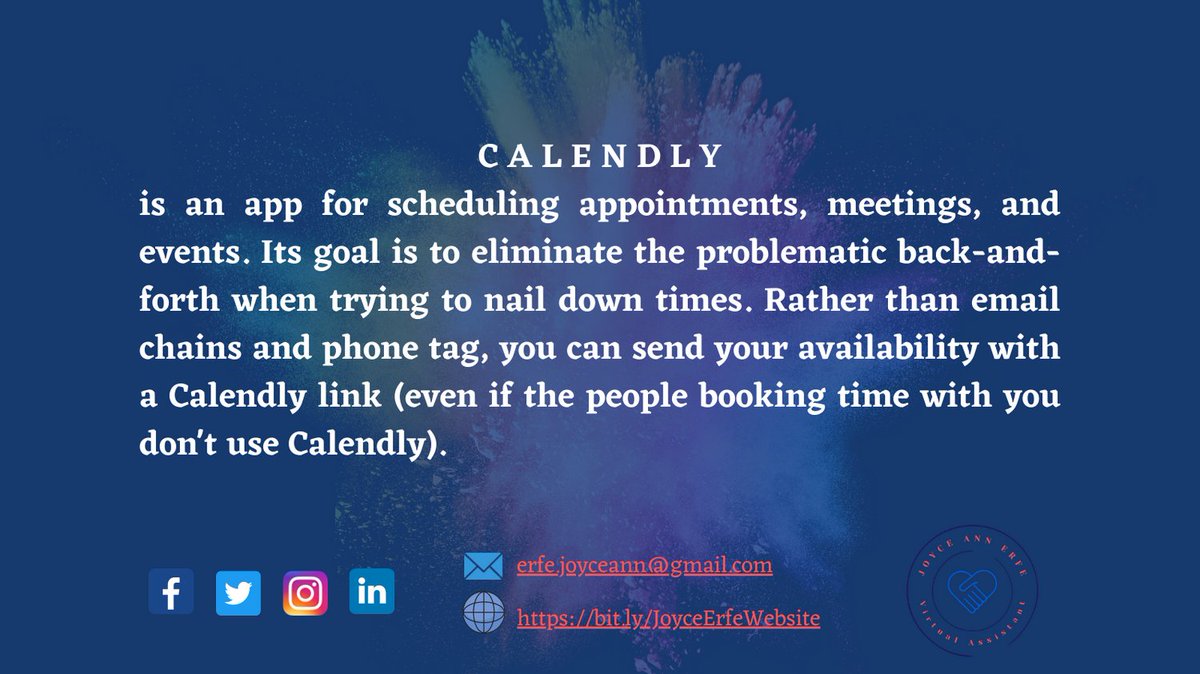 erfe_joyce's tweet image. Scheduling task can be difficult w/o the right tools, and there's nothing more pleasing than finding the right online scheduling tool for you. Calendly is a simple scheduling application that simplifies interacting with others so you can focus on your daily activities. 📅📆
#Time