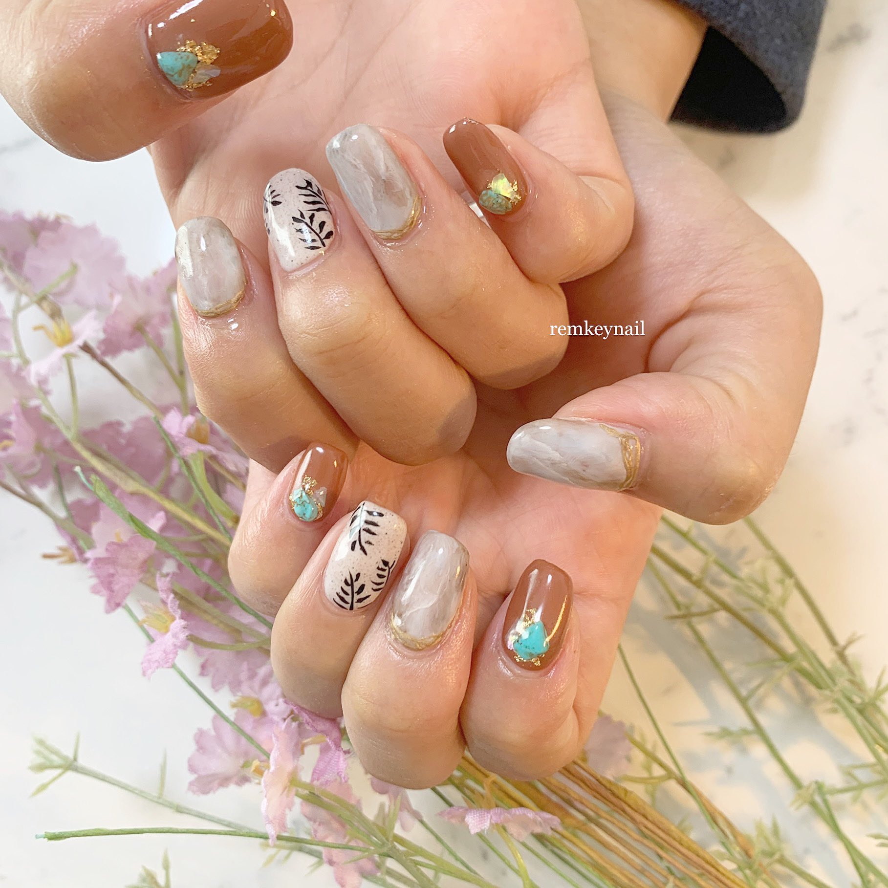 Risa Kuromizu 天然石風 ボヘミアンネイル 秋ネイル Naildesign 可愛い ネイル 天然石ネイル エスニックネイル ネイルデザイン ネイルアート デザインネイル Naildesign T Co Lmnvtzonhw Twitter