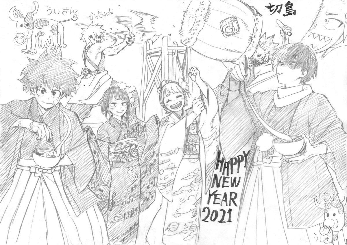 Jump Festa merch is based off Horikoshi new year sketch, wooo~ 