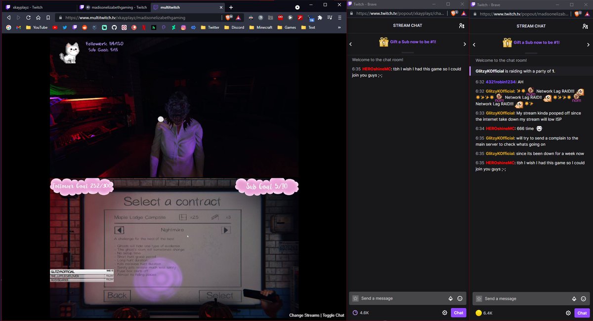 Best way to watch <a href="/KayPlayz_/">Kay.</a> &amp; <a href="/Madisone624/">Madison✨</a> get spooked 😎

Come watch!
multitwitch.tv/xkayplayz/madi…