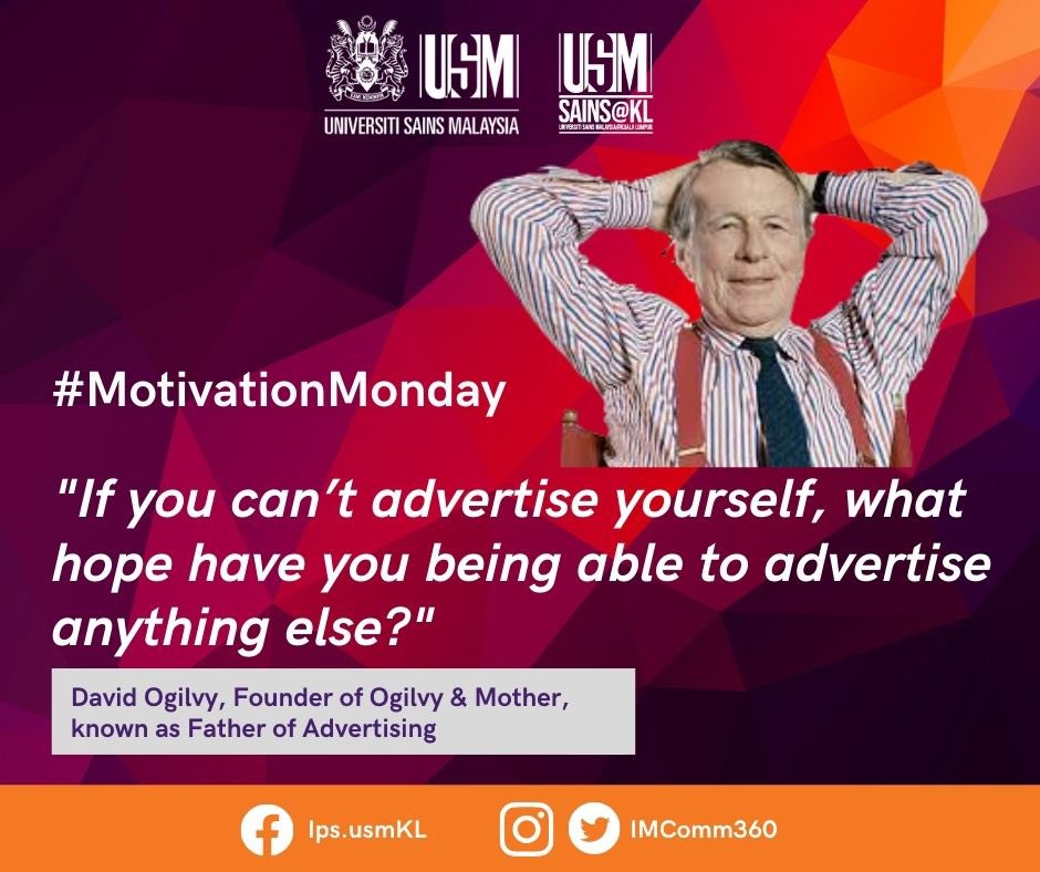 IMComm360's tweet photo. Personal Branding Matters. How much time do you plan to spend on your personal growth this week?  #branding #personalbrand #selfgrowth #selfbrand #advertising #davidogilvy #qoutes #MondayMotivation https://t.co/0jVISy8Vlb