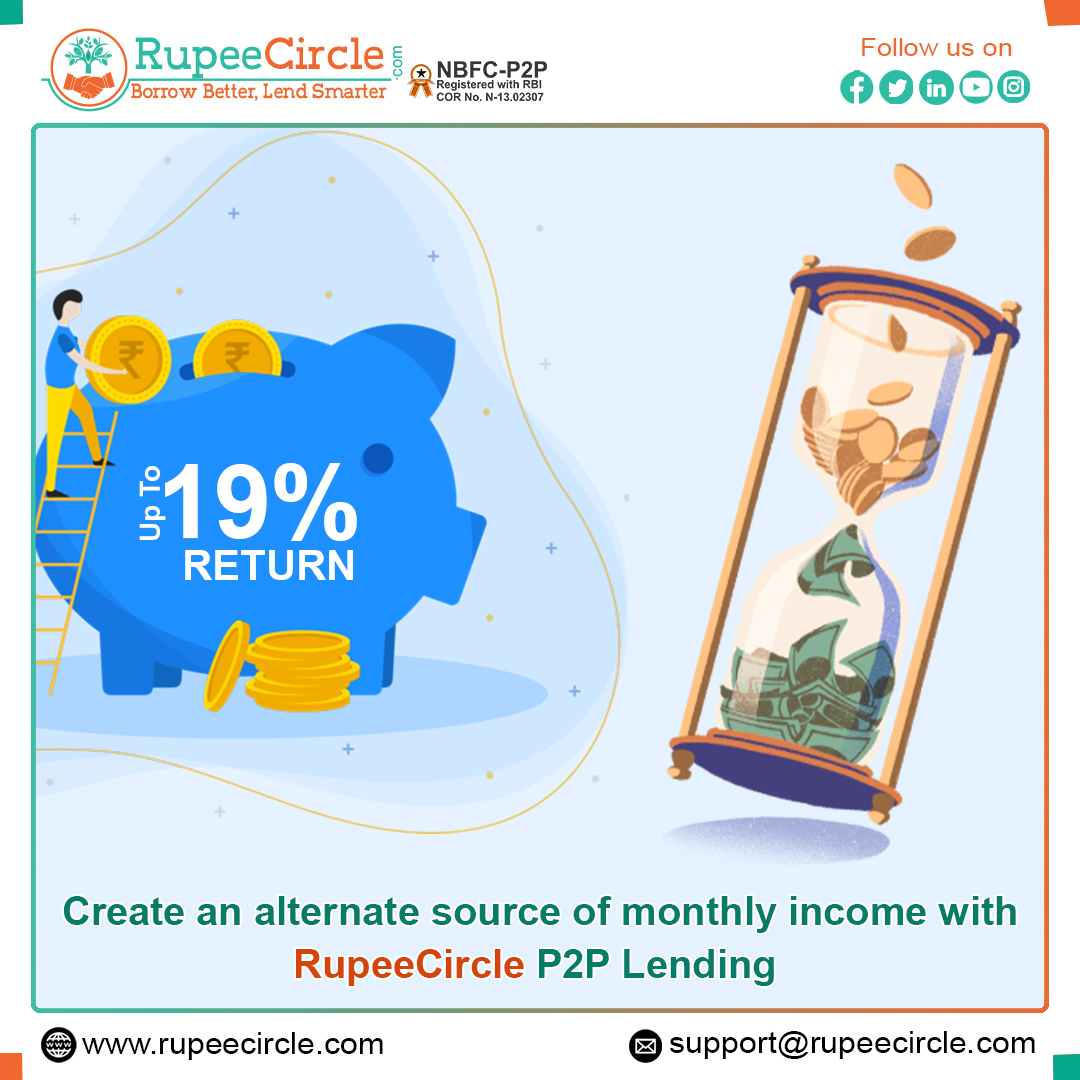 RupeeCircle's tweet image. Create an alternate source of monthly income with RupeeCircle P2P Lending.

Click Now👉buff.ly/3G1eKbe

#income #earnhighreturn #MaximumReturn #RupeeCircle #riskfreeinvestment #StartInvesting #startinvestingtoday #StartInvestingNow #investinrupeecircle #investing #invest