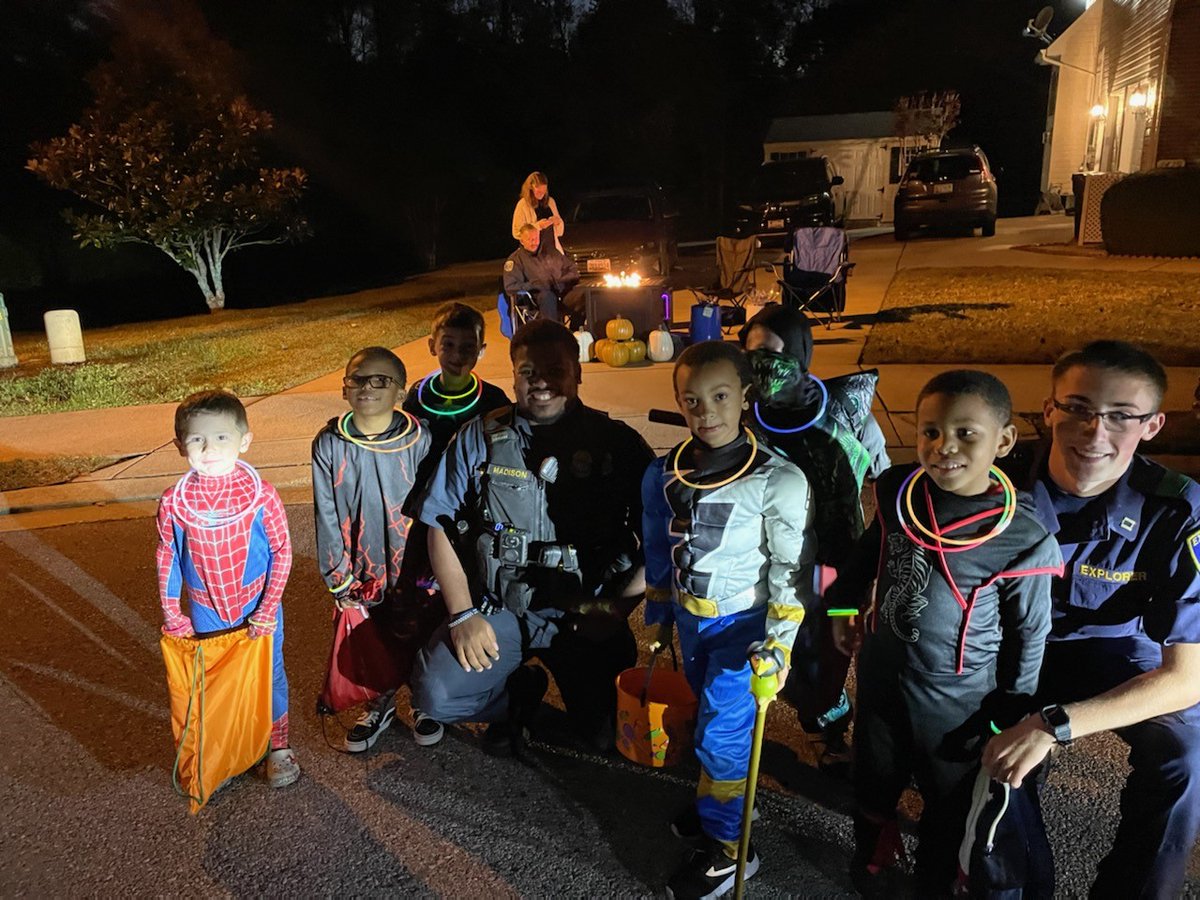 This evening La Plata police officers and members of Explorer Post 1888 La Plata, MD were out and about in the community ensuring the safety of our young super heroes, princesses, and goblins.  It was a night of great community interaction.  Happy Halloween from LPPD!