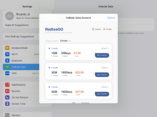 redteamobile's tweet photo. @Apple cellular #iPads come with #eSIM #technology! #RedteaMobile #esim is available on the whole #ipad lineup allowing you to connect your device around the globe without downloading the App. Try #RedteaGO on your #iPad setting. #RSP #EntitlementServer #Bootstrap https://t.co/4zl0DjXad2