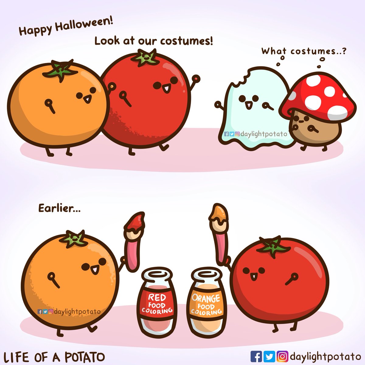 Sneakiest costumes ever 

#Hallowstream #HappyHalloween2021   #halloween #HappyHalloween #halloweencostumes #halloweenmakeup #halloweenparty #scary #kawaii #comics #kawaiiart #wholesome #comic #orange #tomato #food #mushroom #potato #cuteness #cute #cosplay #cosplayer #cutefood