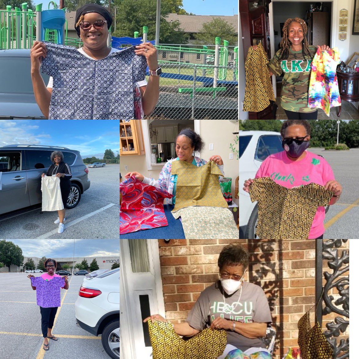 zetaxiomega_aka's tweet photo. “Say Yes to the Dress and shirts.” The members of Alpha Kappa Alpha Sorority, Inc.®️Zeta Xi Omega Chapter made pillowcase shirts/dresses for the children in Haiti.
#AKA1908
#ZΞΩ
#TargetV https://t.co/q3mfJcOZR2