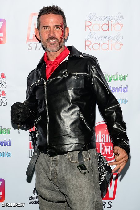 Heaven &amp; Hell Halloween party red carpet as Negan - TWD. The venue wouldn't allow Lucille to come with