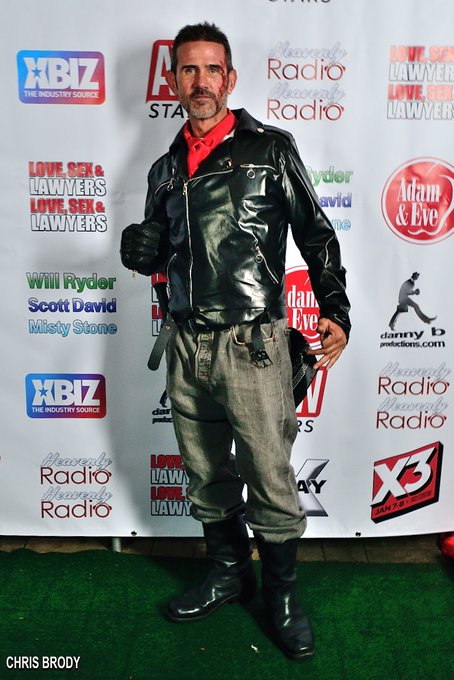 Heaven &amp; Hell Halloween party red carpet as Negan - TWD. The venue wouldn't allow Lucille to come with