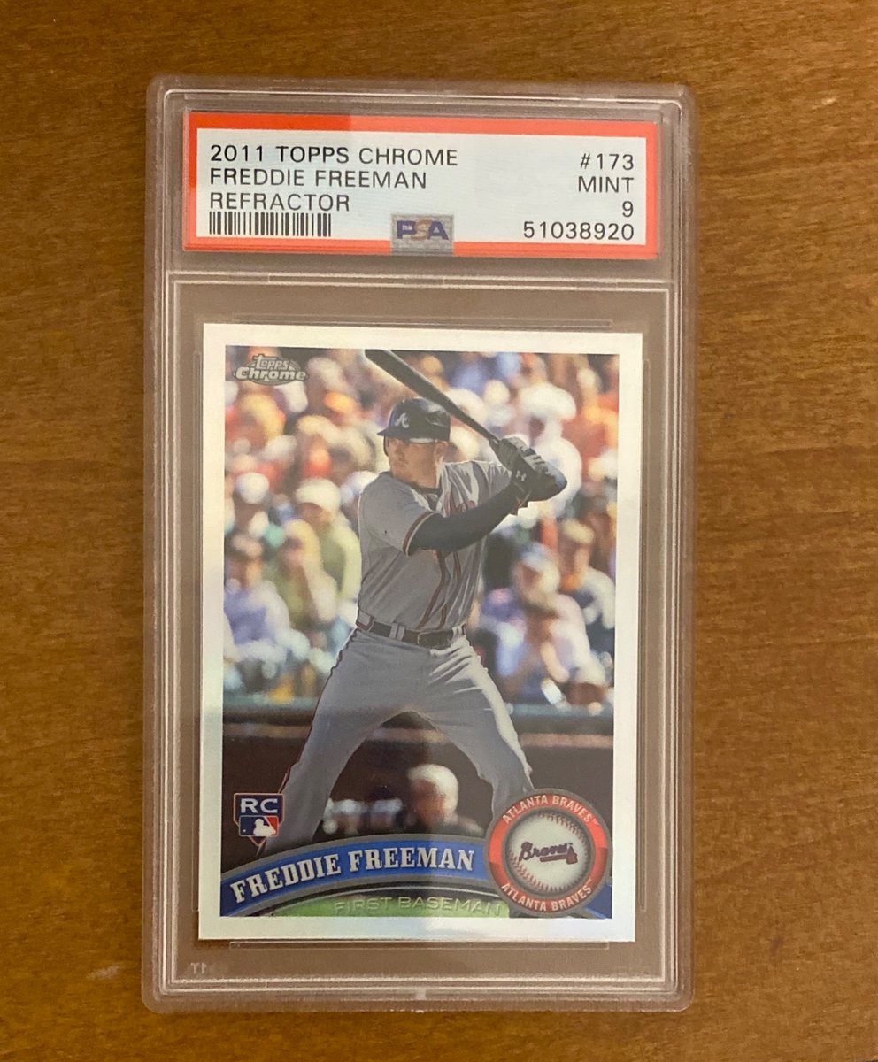 CardboardMajor's tweet image. Freddie Freeman 2011 Topps chrome Rookie refractor psa 9
$325 shipped
@Hobby_Connect @HobbyConnector @RyansCardssLLC