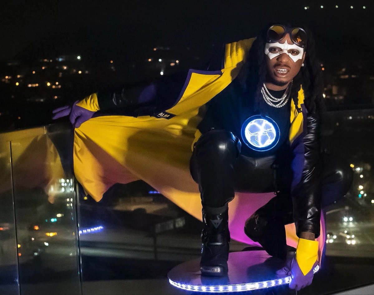 QuavoStuntin's tweet photo. Huncho Static Shock ⚡️ 
#HappyHalloween2021 https://t.co/zL2irKL0wf