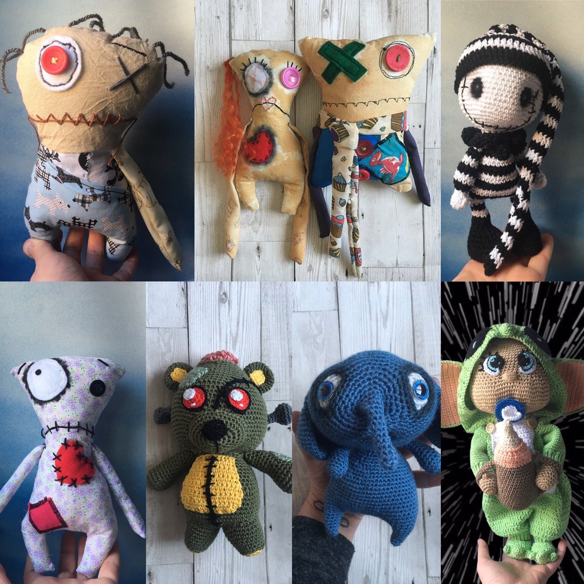 Good morning #earlybiz this little lot are still in my Etsy shop ready for adoption, please note that skeleton’s are made to order. Perfect gifts for #Christmas Happy Monday! #MHHSBD
