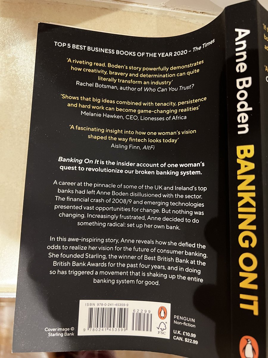 OliverSmithEU's tweet photo. Fantastic to see @aislingfinnn’s review featured on the back of @AnneBoden’s new #BankingOnIt paperback! 🤩 @AltFiNews https://t.co/06XisYnzSi