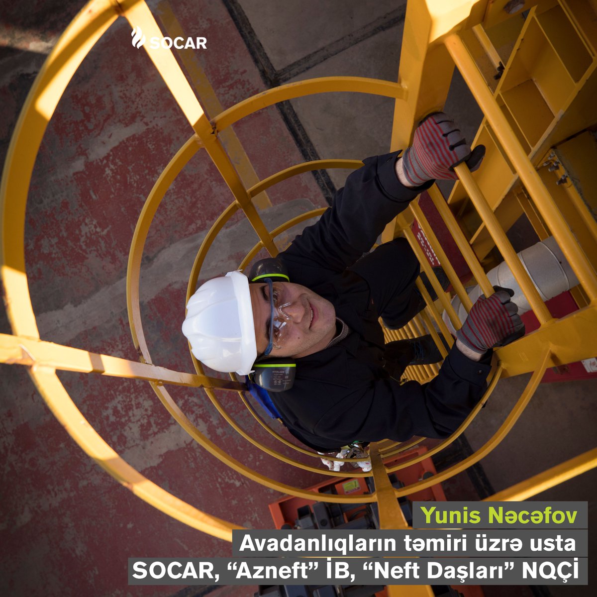 SOCARofficial's tweet photo. Yunis Nəcəfov 9 ildir ki, #SOCAR-ın #Azneft İB-də çalışır. Hazırda #NeftDaşları NQÇİ-də İstilik Elektrik Stansiyasında avadanlıqların təmiri üzrə ustadır. Yunis bildirir ki, təhsil aldığı müddətdə qazandığı biliklər sayəsində bu gün karyera pilləsini uğurla irəliləyir. https://t.co/KgcaDBR7XF