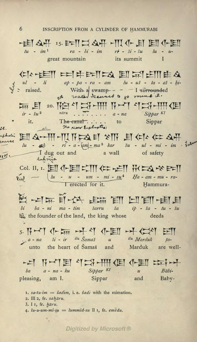 SumerianHittite's tweet photo. İnscription from  a cylinder of #HammurabisCode 

First Steps in #Assyrian   #Akkadian https://t.co/C4Hr3Rd6M5