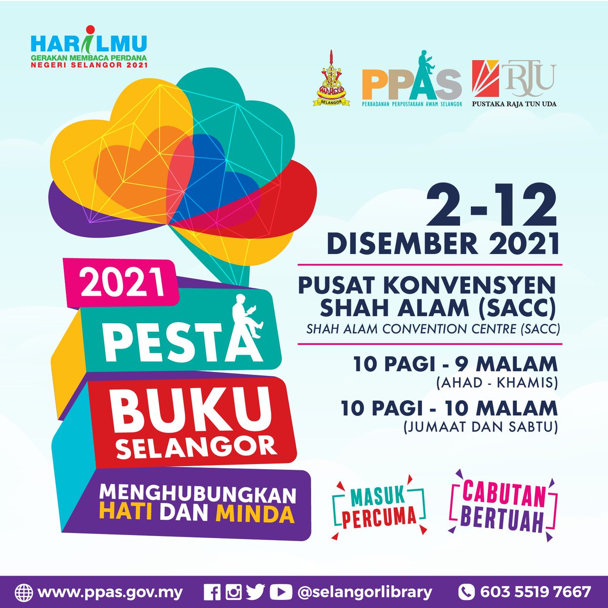 PESTA BUKU SELANGOR KEMBALI!

Jom bersama kami dari 2 Disember sehingga 12 Disember, 2021 di Pusat Konvensyen Shah Alam (SACC). 

Jualan buku, diskaun menarik dan pelbagai aktiviti akan berlangsung di sana nanti!
