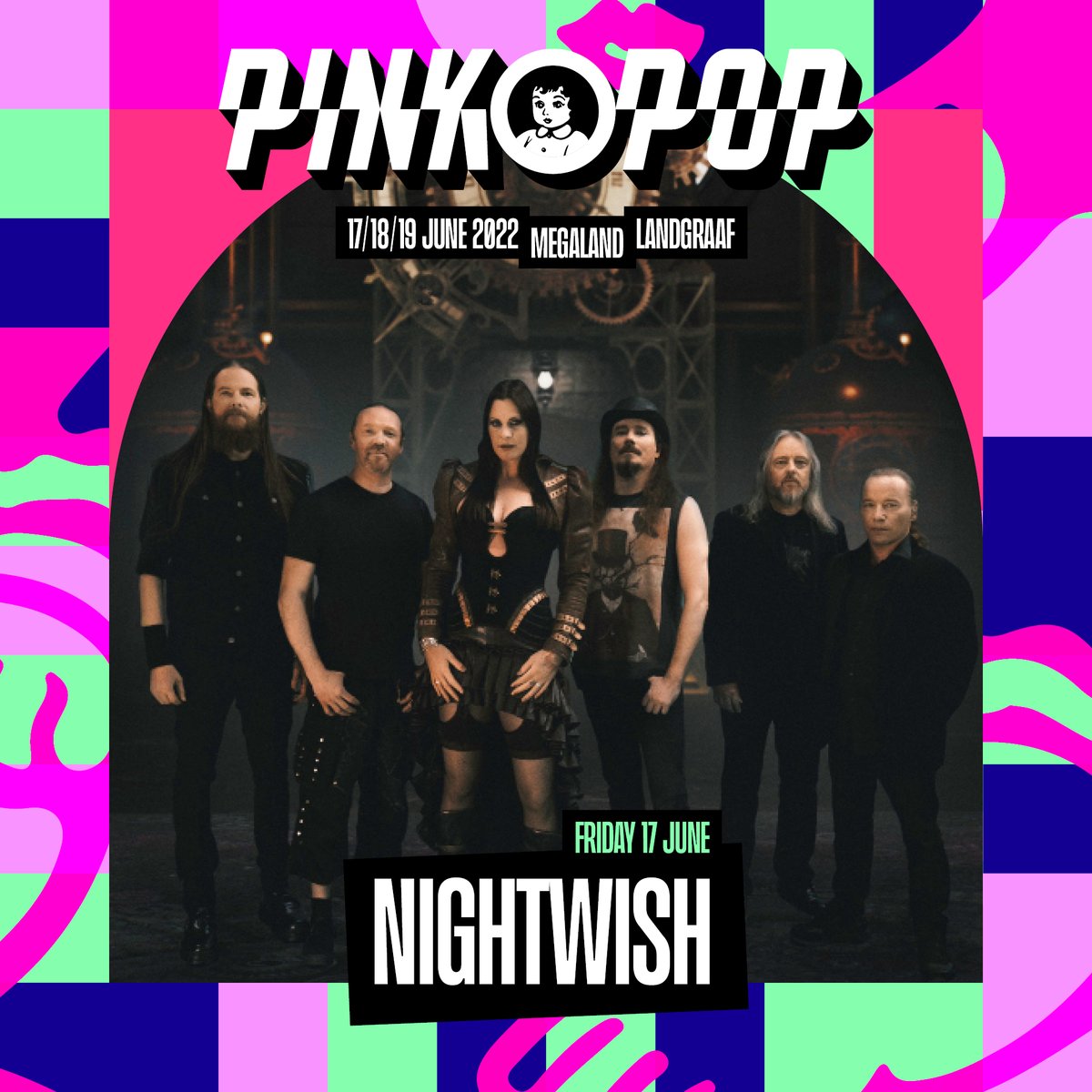 NightwishBand's tweet photo. Hello Netherlands! 🇳🇱 We'll see you in a couple weeks but we also just confirmed we'll play @pinkpopfest 
2022! See you there! #pp22
👉🏻 https://t.co/RwFs4iqp06 https://t.co/XTZx6W2MBU