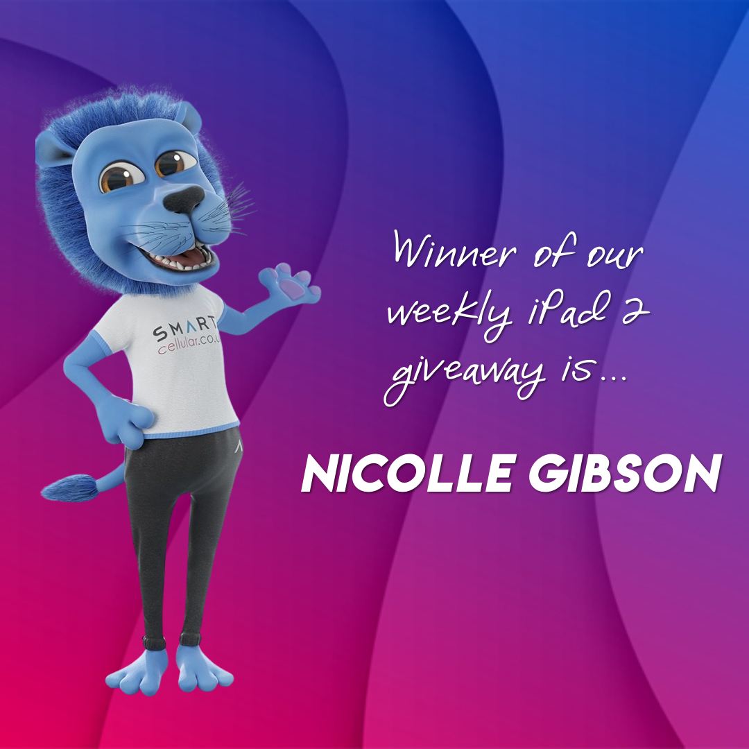 smartcellular_1's tweet photo. The winner of our iPad 2 giveaway is... Nicolle Gibson   ​🙌 
Congratulations Nicolle Gibson,we will be messaging you shortly about what's next. ✅ 
Thank you to everyone who entered, Keep checking our page for the next competition. 
https://t.co/SS54zMGLFj
#smartcellular https://t.co/8ryuXVIaoB