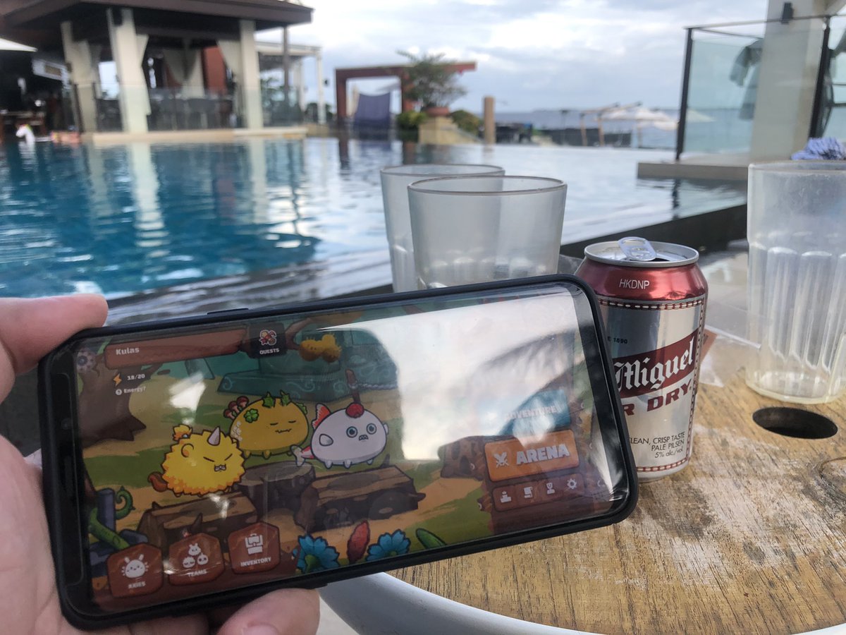 Ed95108193's tweet photo. Grinding while Relaxing! @AxieInfinity https://t.co/VngZjeF9DE