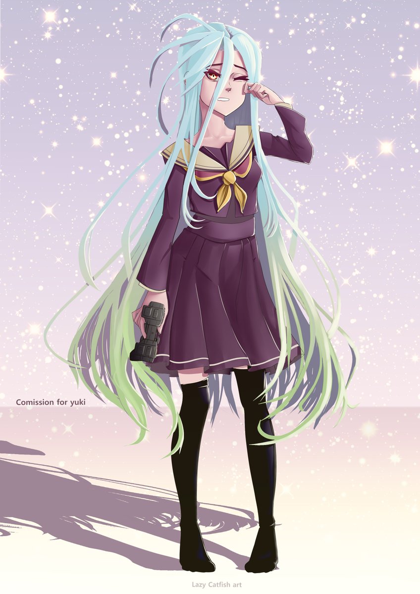 LazycatfishA's tweet photo. #Shiro 
#anime #art #NGNL #nogamenolife
Comission for Yuki https://t.co/5KSA6lMIwo