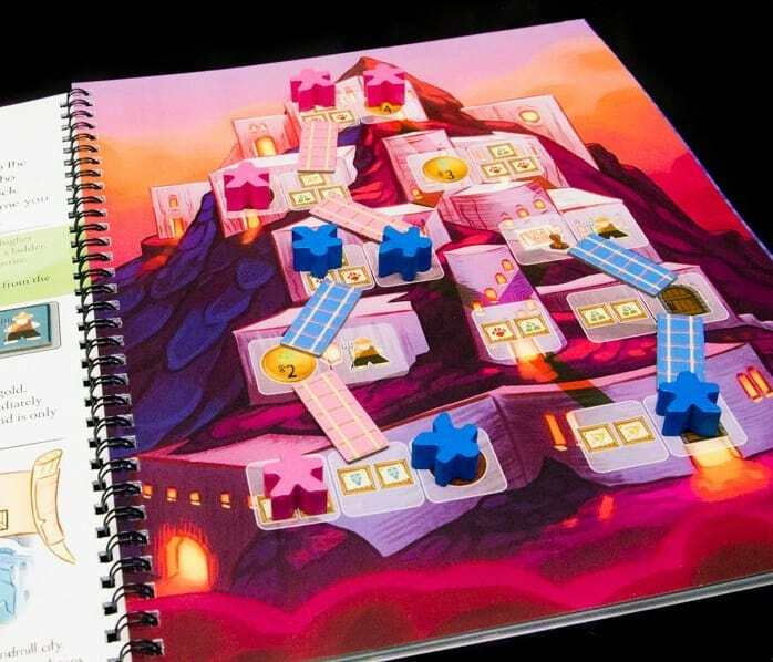 BoardGamerSteph's tweet photo. Here we have Almanac Crystal Peaks the sequel to Dragon Road from @kolossalgames. I have really enjoyed my plays from both titles! Exploration with every flip of the page. I love to see what is in store for the next minigame. Very cool. #almanaccrystalpeaks #almanac #kolossa… https://t.co/qY33ylC5mv