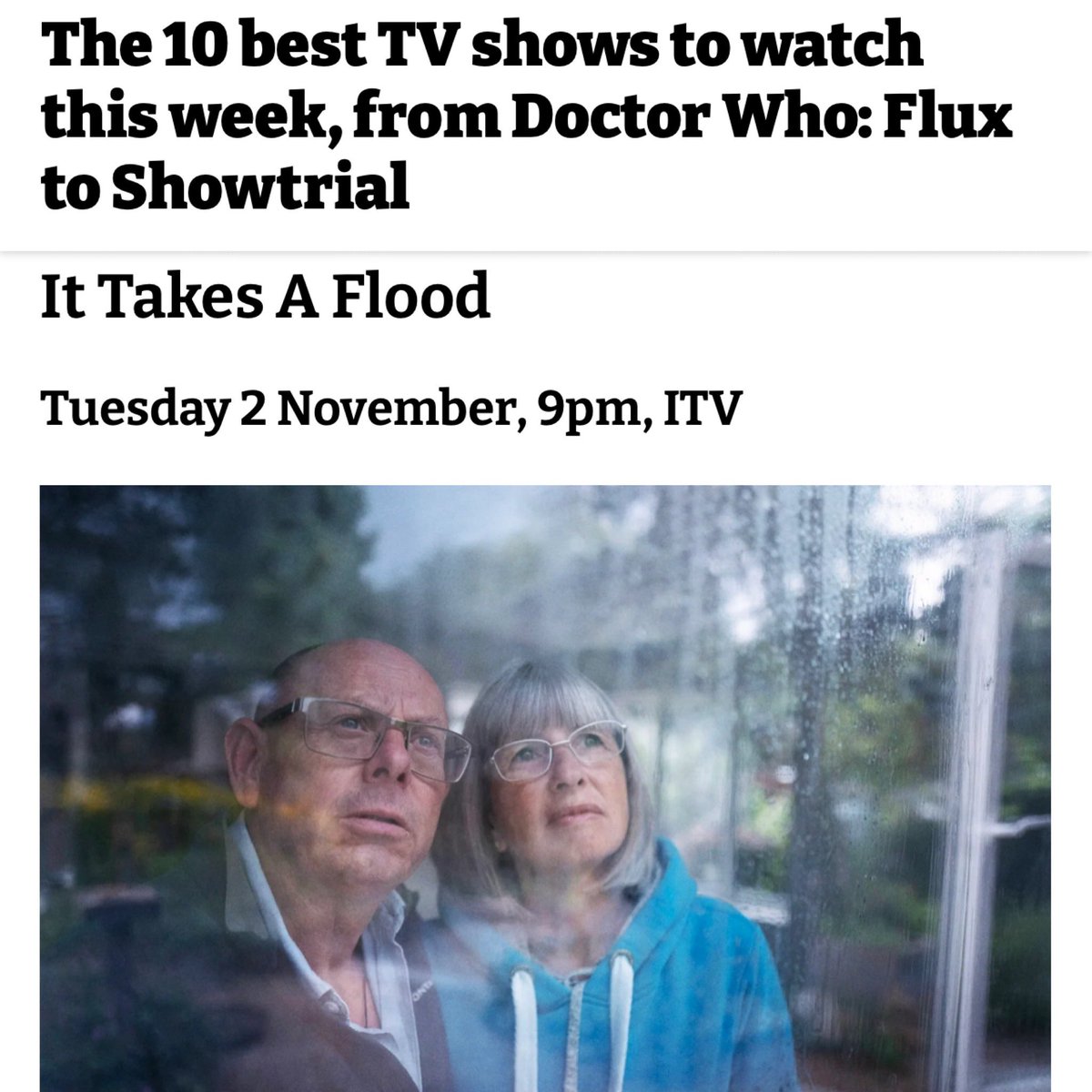 dandewsburyTV's tweet photo. “It takes a flood” on Tue is the second doc I’ve co-directed with Oscar Winner Kevin Macdonald. It couldn’t be more timely for #cop26. Proud of working with such a great team on this - especially Producer Izzy Rogers who made sure I didn’t drown in the many rivers we filmed in! https://t.co/opAcPHsa5q