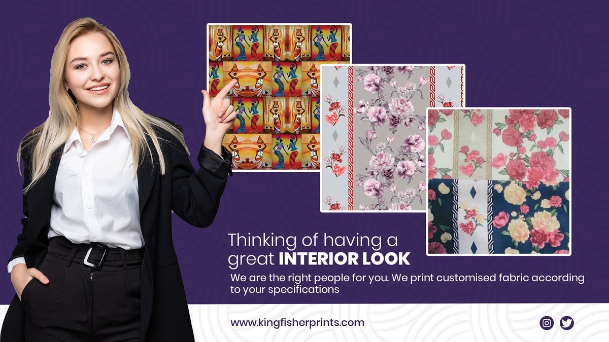 Kingfisher Prints designs, originates, prints, dyes, cures, and supplies special finishes to a wide range of products. #KingfisherPrints #WhereQualityMatters