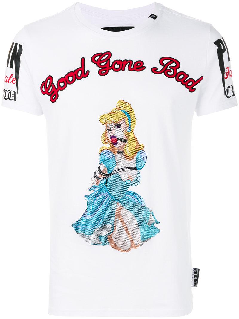 letclothesbe's tweet photo. Researching Philipp Plein "Sex Toy" kids jacket @TKMaxx_UK and I'm just going to leave this here.

This is a Mens White "Princess" T-shirt from the "Good Gone Bad" range. And yes, that's his take on Disneys children's film - Cinderella. https://t.co/7hKbgj2wLn
