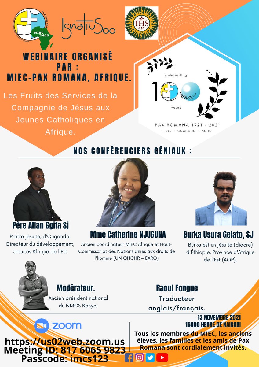 IMCS_AFRICA's tweet photo. As the Society of Jesus celebrates the 500 Anniversary of Ignatian years, the IMCS – Africa joins the Jesuits and other Ignatian families in prayers and celebration that our gracious Lord may continue to guide the Society of Jesus in its mission for the Greater Glory of God. https://t.co/T4mfeoRIXp