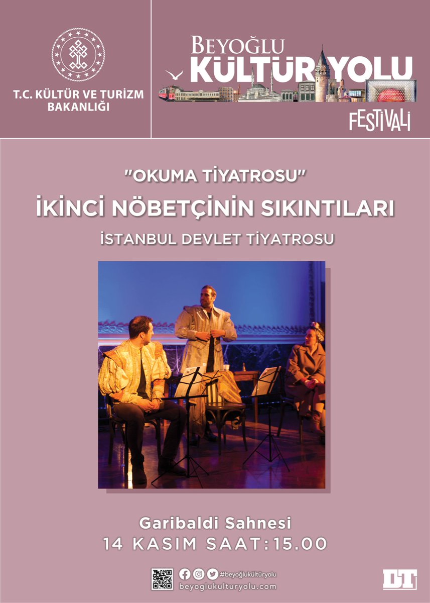 CasaGaribaldi's tweet photo. ... 30 Ekim – 14 Kasım tarihleri arasında gerçekleşecek festivalde sahnemizde;

#AzizDostumÇehov
#FransızİzlenimcileriKonseri
#Alyoşa
#SankiHiçbirŞeyOlmamışGibi
#Kontrabas
#İkinciNöbetçininSıkıntıları oyunları sergilenecektir.

#CasaGaribaldi #BeyoğluKültürYoluFestivali #Beyoğlu https://t.co/0XEnwduNfO