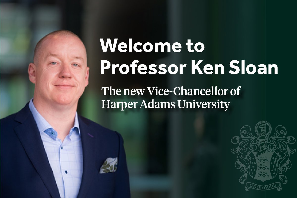 Please join us in welcoming @ProfKenSloan, who today begins his new role as Vice-Chancellor at <a href="/HarperAdamsUni/">Harper Adams University</a> #DegreesthatMatter #HarperAdams