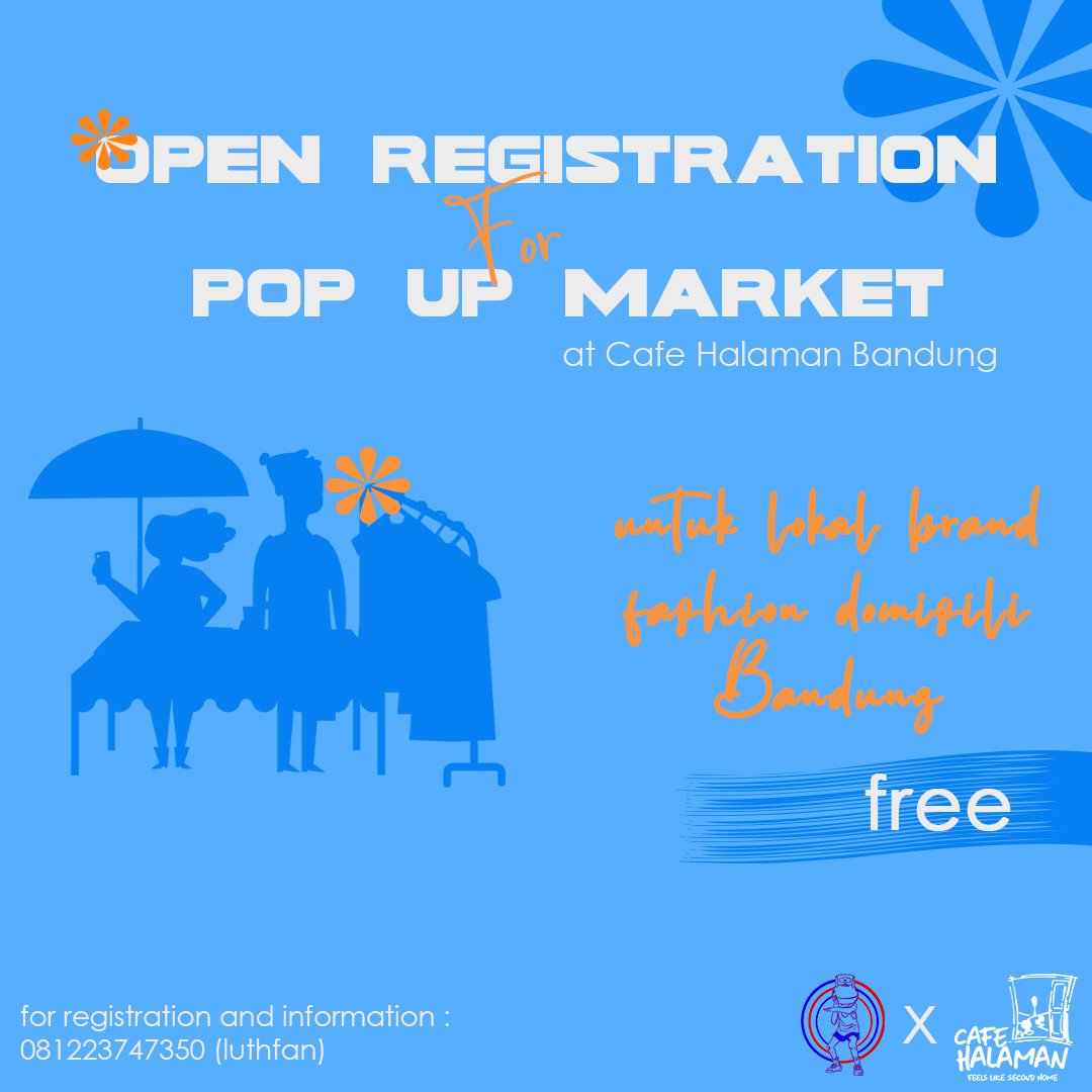 Open registration for Pop Up Market Cafe Halaman
.
.
For registration and information :
081223747350 (Luthfan)