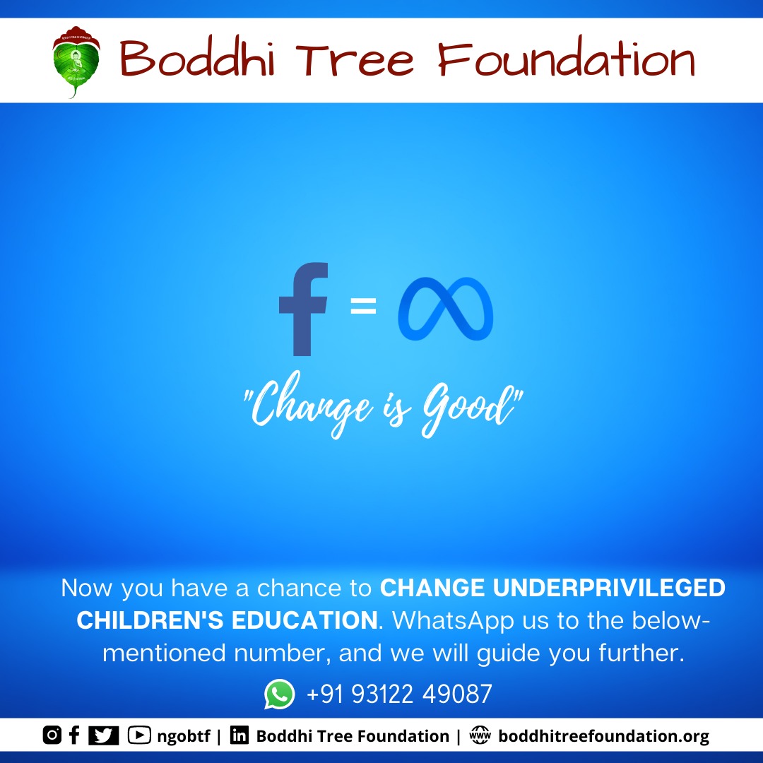 You can also change a child's future by contacting us 
Reach us and make a child's future secured.
#Meta 
#boddhitreefoundation #ngoindia #underpriviledge #ngo  #rightsforeducation #educationispower #educationcannotwait #UNICEF  #children #education