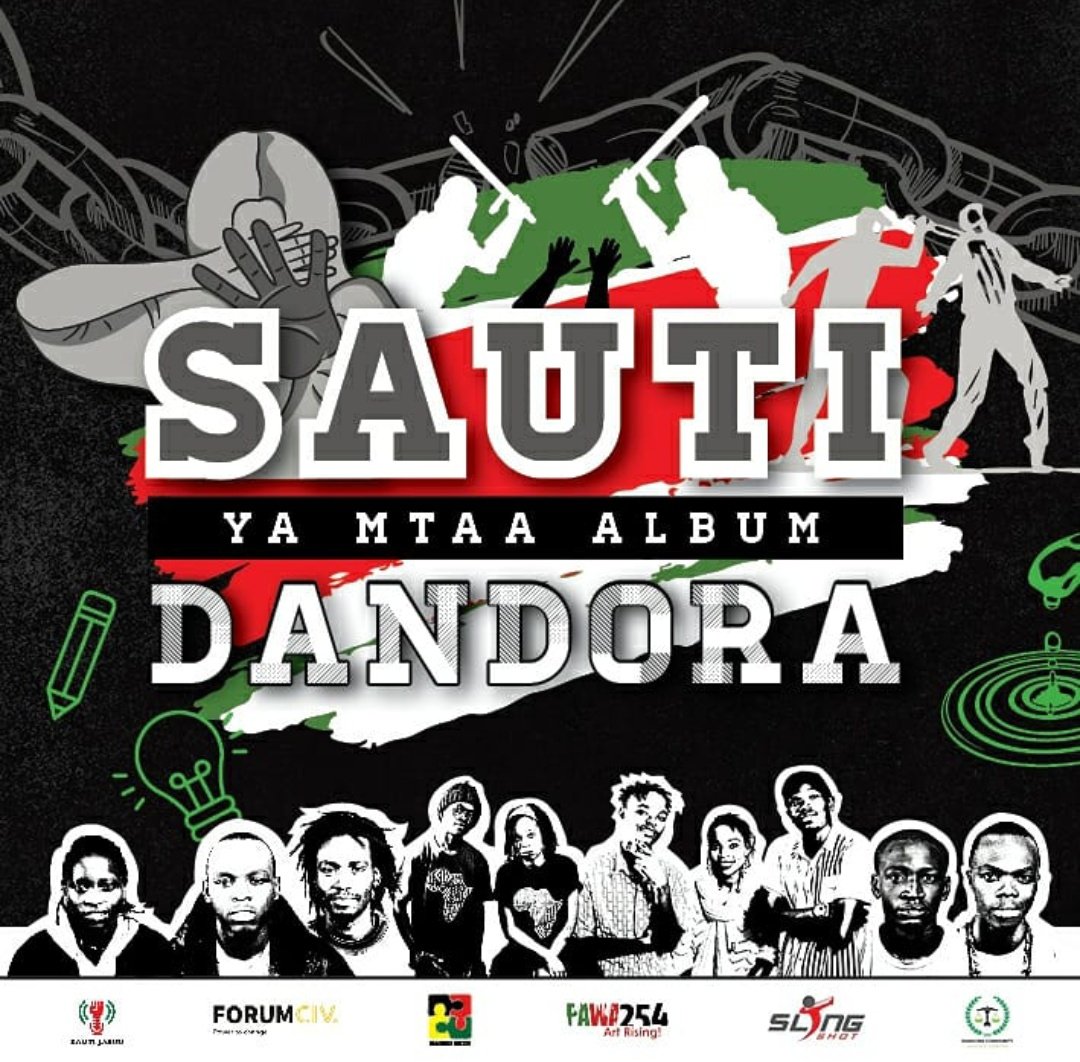PrivateKenyan's tweet photo. Sauti ya Mtaa Album Dandora, is an initiative under #Sautijasiri program by @DandoraJustice  in partnership with @ForumCivHubESA @Pawa254 and @TheWajibuWetu to support creative arts in push for democracy and fulfilment of human rights through music and theatre. https://t.co/Jk34BXzciX