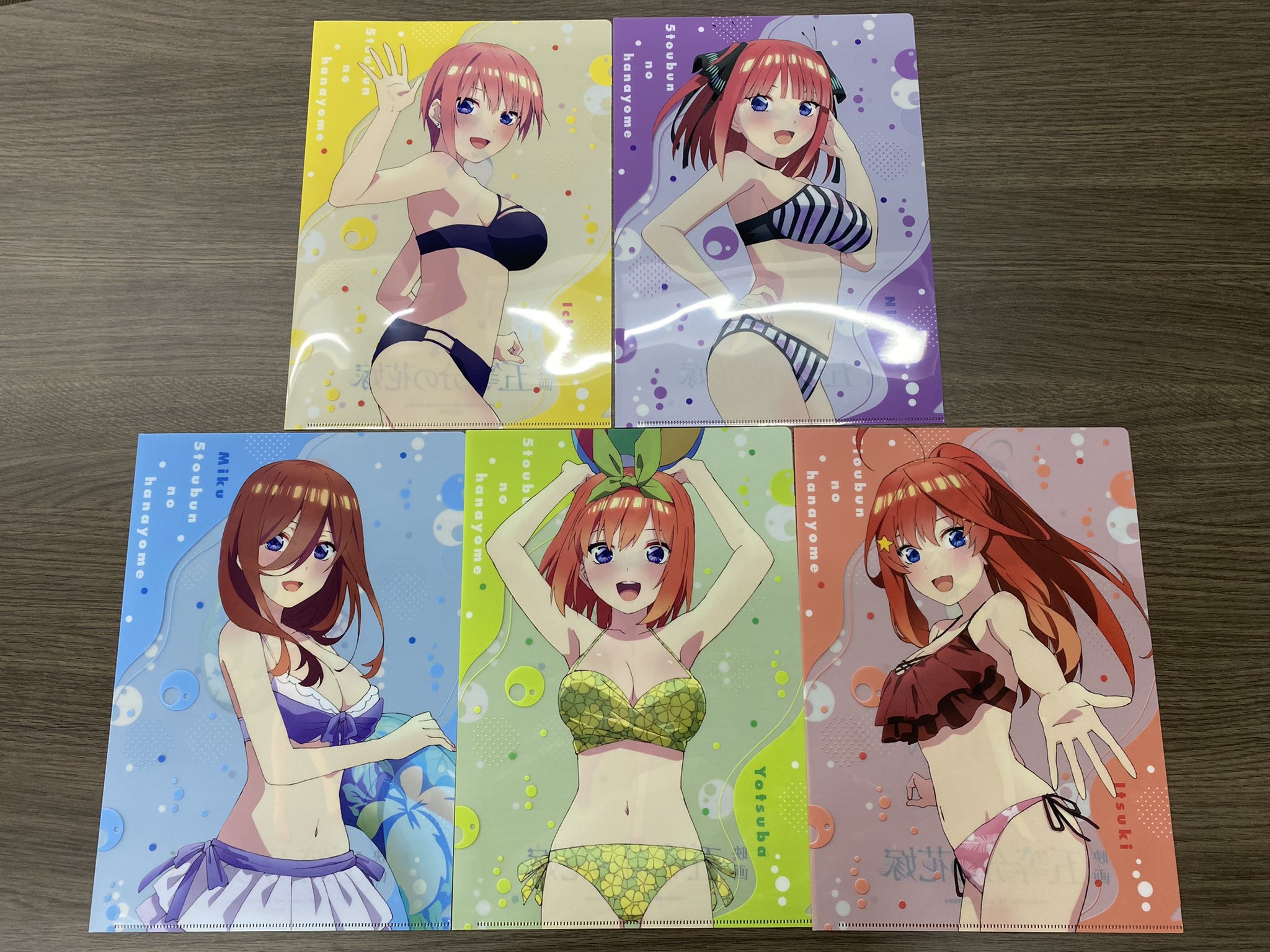 D64映画　五等分の花嫁　クリアファイル　5枚　5人　全員　コンプ　ムビチケ特典 A4クリアファイル5枚セット / 映画「五等分の花嫁」【ローソン