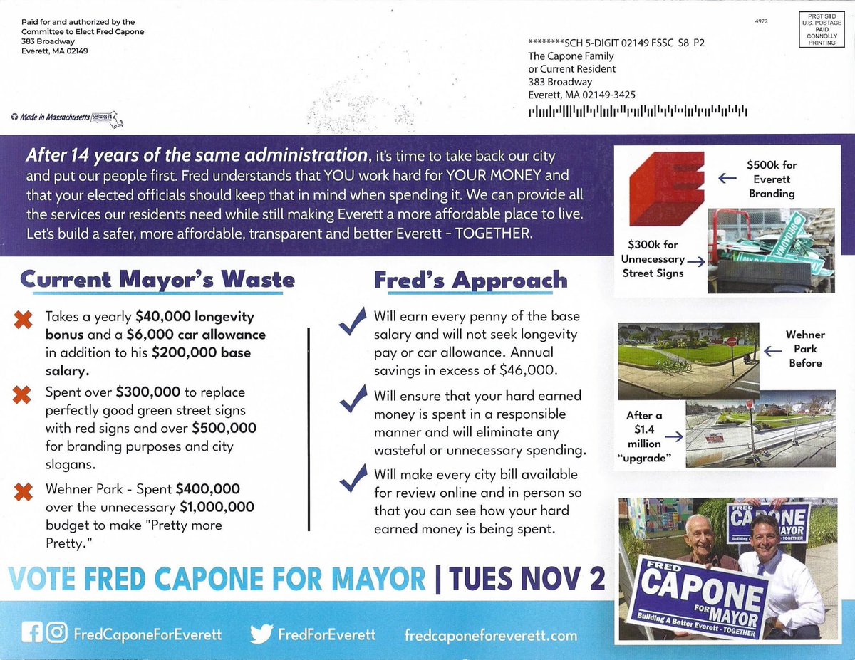 FredForEverett's tweet photo. We can provide all the quality services our residents deserve, while still making Everett a more affordable place to live.  It comes down to how your leaders spend your hard earned money. Election Day is Tuesday, 11/2. https://t.co/uwdD147r0L