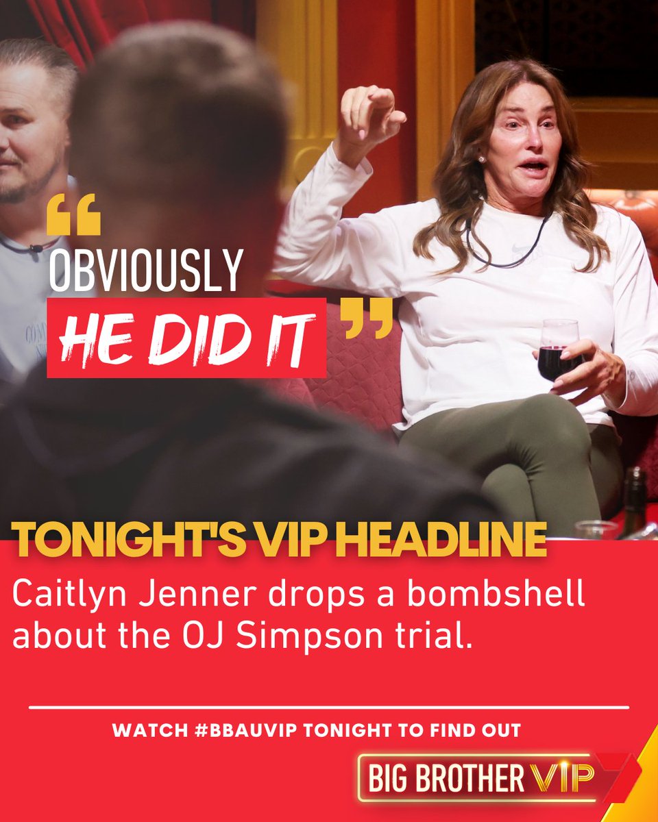 Caitlyn Jenner reveals some startling information about the infamous OJ Simpon case. Tonight on #BBAUvip. 7.30 on <a href="/Channel7/">Channel 7</a>.