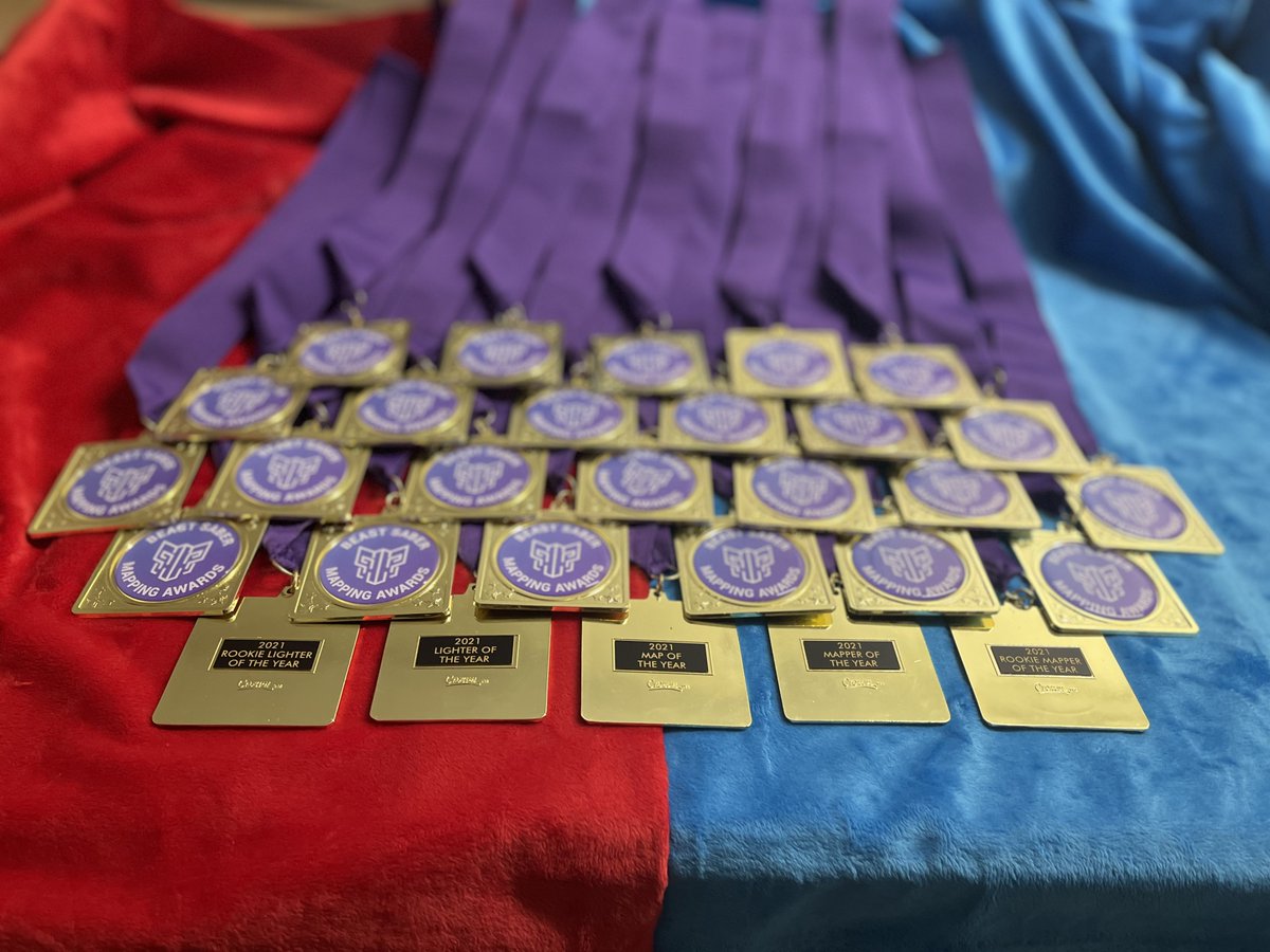 IT'S TIME! ⏲️

Introducing the *BEASTSABER MAPPING AWARDS* 
Celebrating the best of the craft of map-making 🗺️ &amp; lighting 💡. 29 categories for maps released 01-Dec-20 to 30-Nov-21 with actual metal, non-chocolate trophies! 🏆

Read more and please share: bsaber.com/introducing-th…