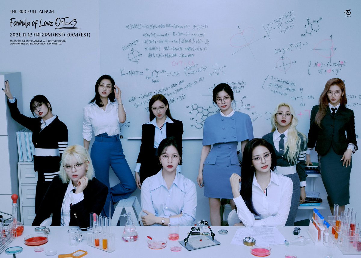 jypnation's tweet photo. TWICE 3rd Full Album
"Formula of Love: O+T=<3"

STUDY ABOUT LOVE VER.

Title - 'SCIENTIST'

Release on
2021.11.12 FRI 2PM (KST), 0AM (EST)

📌"Formula of Love: O+T=<3" Pre-save &amp; Pre-order
https://t.co/ofHKpLVEpB

#TWICE #트와이스 #FormulaOfLove #SCIENTIST https://t.co/RKXkRsZw4M