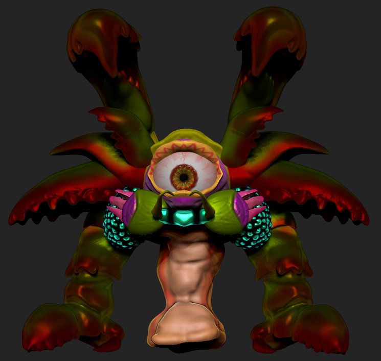 Phobosknight's tweet photo. My Shadow Linktober in lieu of doing free for all, I decided to make Gohma as a sort of free space haha, and after about a thousand crashes and roadblocks here she is last minute! #linktober #shadowlinktober #gohma #zbrush #3dmodeling #inktober #LegendofZelda #ocarinaoftime https://t.co/P6hxz5mKek