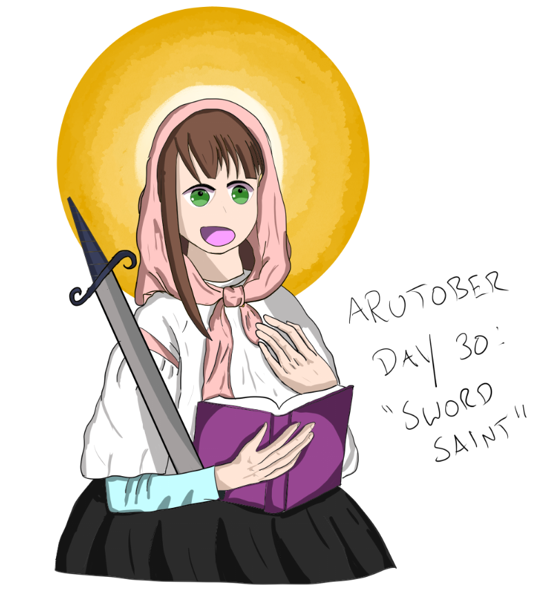 epicmegapix's tweet photo. #arutober #drawtober #honshouaru #hitoribocchi Day 30: "Sword Saint" https://t.co/w87eRGMbbU