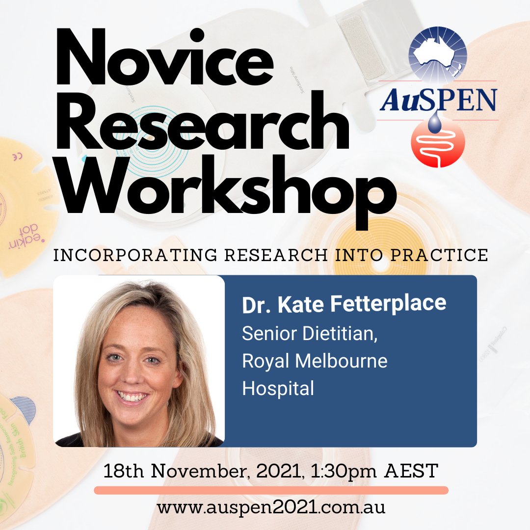 AuSPENfeed's tweet photo. Meet the presenters for the Novice Research Workshop at the AuSPEN Conference. Introducing @FetterplaceKate 
Kate's main research areas of interest include energy and protein provision, muscle mass and how nutrition can influence functional recovery following acute illness. https://t.co/C6e2PddEjq