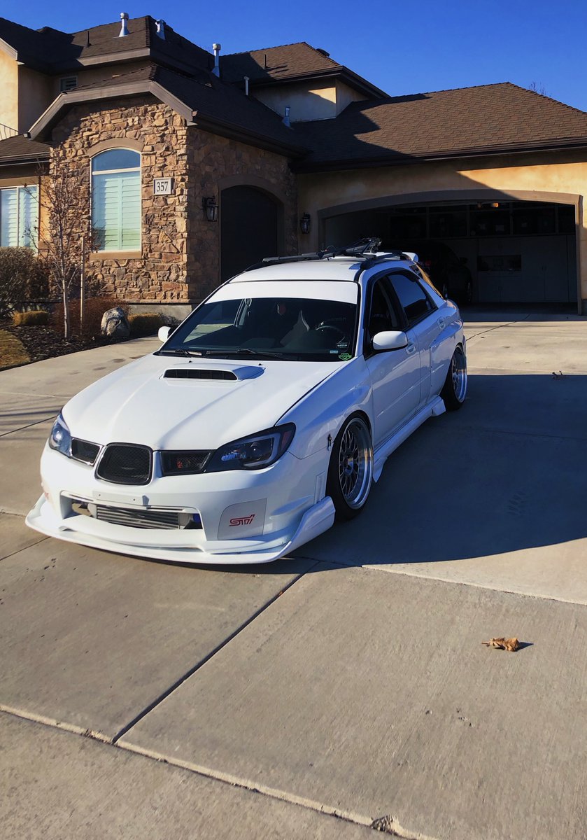 MaxKelson1's tweet photo. My 2006 @subaru_usa WRX was a fun car to modify. This car had an STI swap, coils, wheels, custom 30mm wide body, electronic boost controller, front mount intercooler, intake, and a stage 2+ tune. #SubaruWRX #CarModifications #CarModifiers #UVUCOMM3140 https://t.co/6SattY1AeE