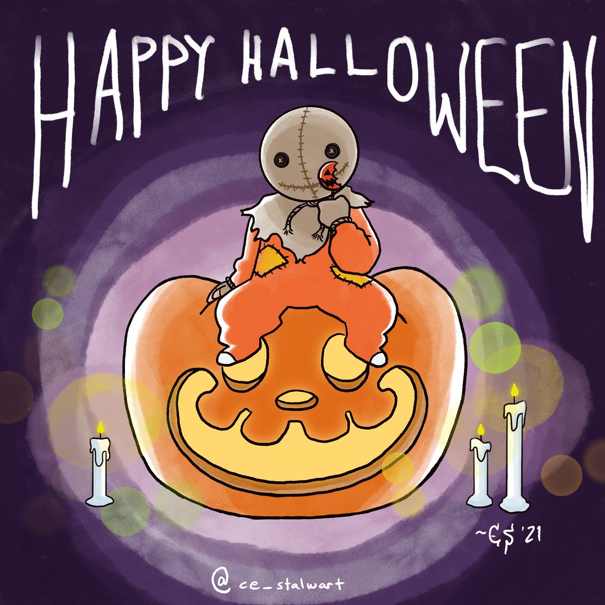 CSGaymer's tweet photo. Trick R’ Treat!🍭🍫🍬

Happy Halloween everyone!🎃

#sam #trickrtreat #jack #animalcrossing #AnimalCrossingNewHorizons #ACNH #halloween #halloween2021  #procreate #procreateart #digitalart #halloweenart https://t.co/EqQieD57vt