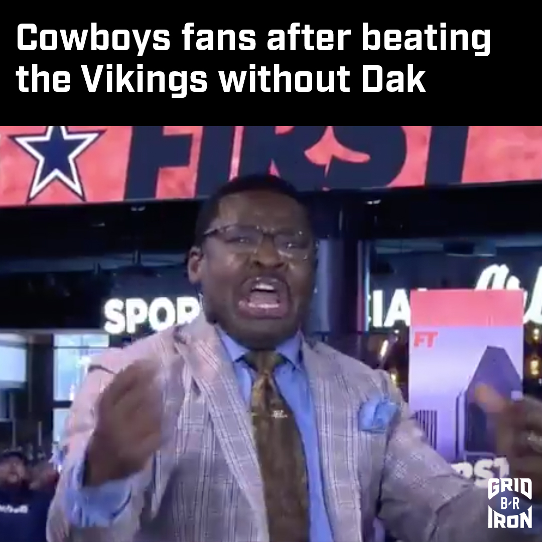 BleacherReport's tweet photo. Lot of happy fans in Dallas tonight 🤣 @brgridiron https://t.co/b9gKpdU4fZ
