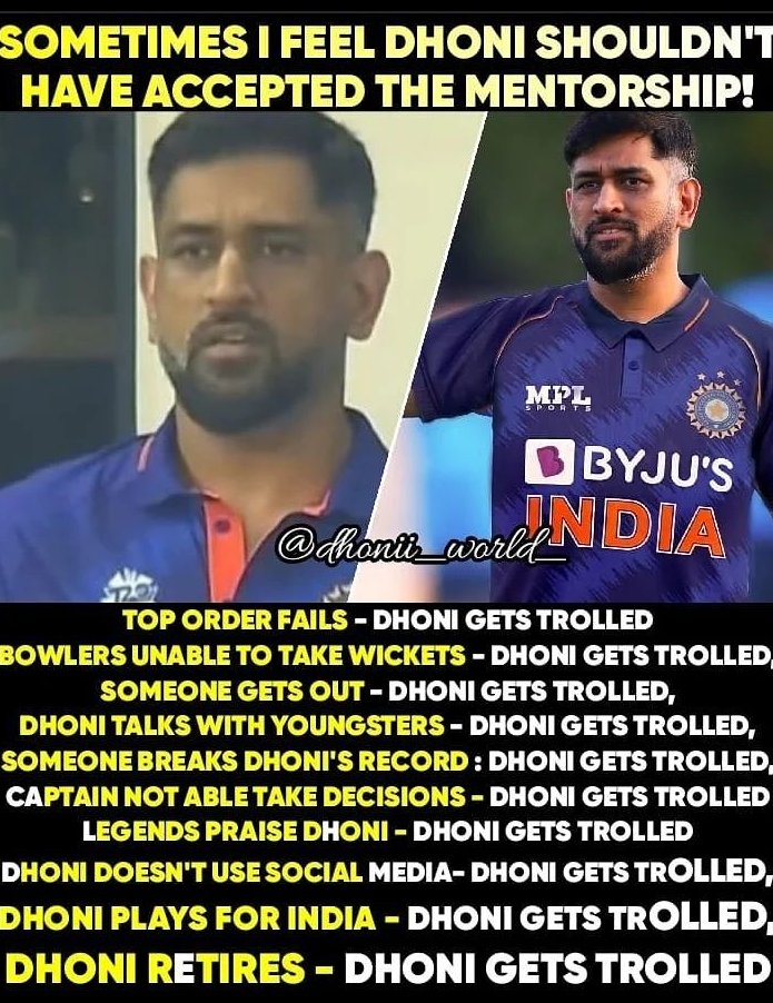 Yes , He is credit stealer . #MentorDhoni #Dhoni