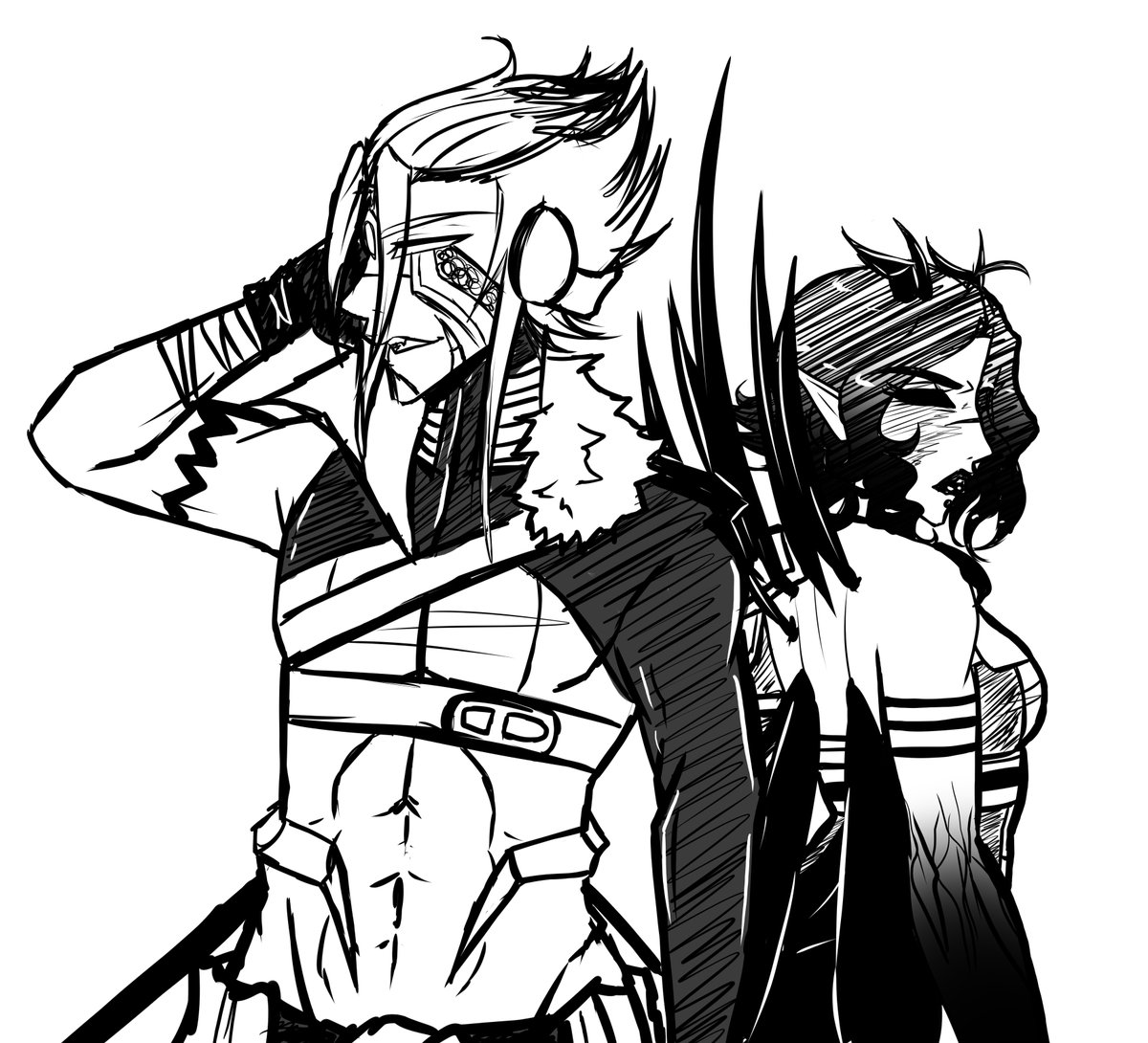 Stephicnesss's tweet photo. An enforcer and a judicator. They can lay down the law on me ANYTIME. ;D
More #daemonik art. Whoop! I've missed drawing for fun like this~ https://t.co/FxNNUiCZYX
