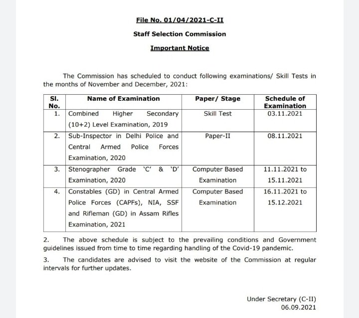 21sparksacademy's tweet photo. #SSC_Exams
மத்திய அரசு பணியாளர் தேர்வாணையம் (Staff Selection Commission) நவம்பர் மற்றும் டிசம்பர் மாதத்தில் நடத்தும் தேர்வுகளின் கால அட்டவணைகள்.
#SSC #SSC_Exam #21SparkAcademy #TNPSC #TNPSCGroup4 #TNPSC_Group4 #TamilNaduDay #TamilNaduDay2021 https://t.co/zmKoUd4FKz