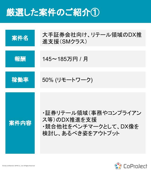 CoPJ_Insight's tweet photo. 11/01日(月)最新の注目案件です!
案件への応募は↓のリンクからどうぞ!
#フリーコンサル #案件 #コンサル #CoProJect
【フリーコンサル向け案件紹介】
https://t.co/fE5eDBJmm5 https://t.co/GHddUXTpko