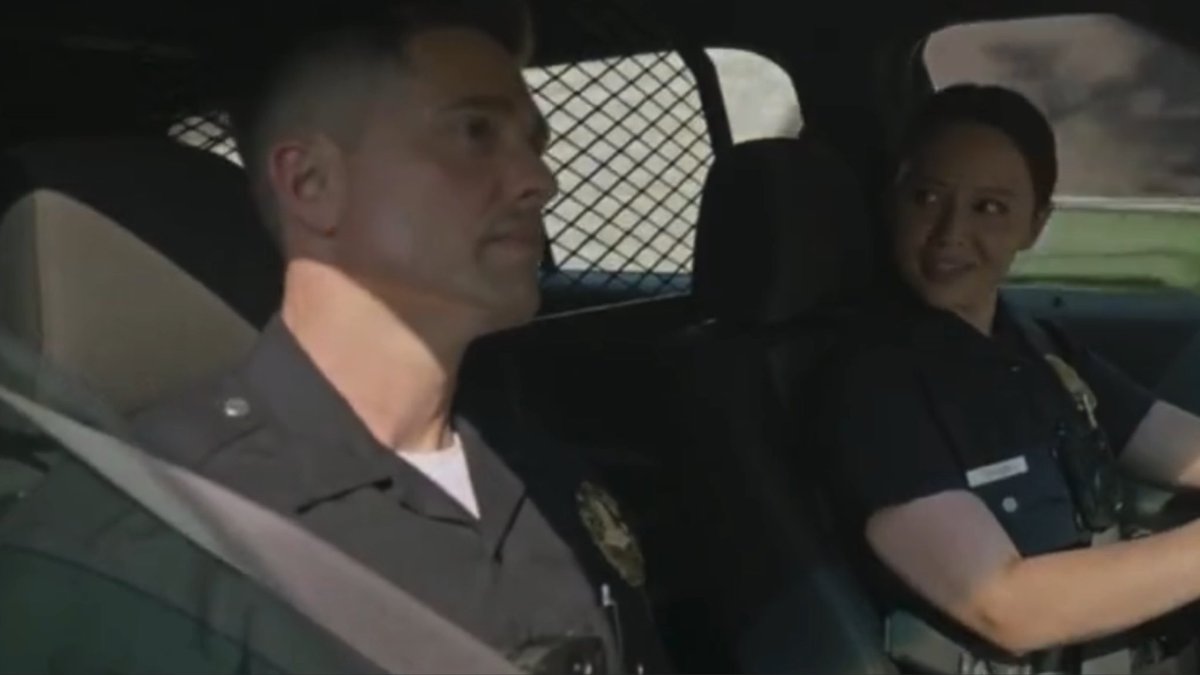 mabelsmoras's tweet photo. missed watching chenford riding together and listening to their banter #TheRookie #chenford https://t.co/tCfx3AGmun