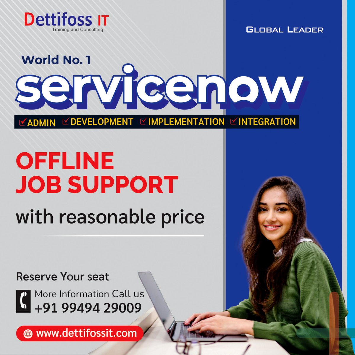 DettifossIT's tweet image. Are you worrying about #Servicenow #Offlin jobsupport? Leave your worries with #DettifossIT. Dettifoss IT provides the best offline job support at #Reasonable prices. 
Call US @ +91 9949429009
For More Info visit: dettifossit.com